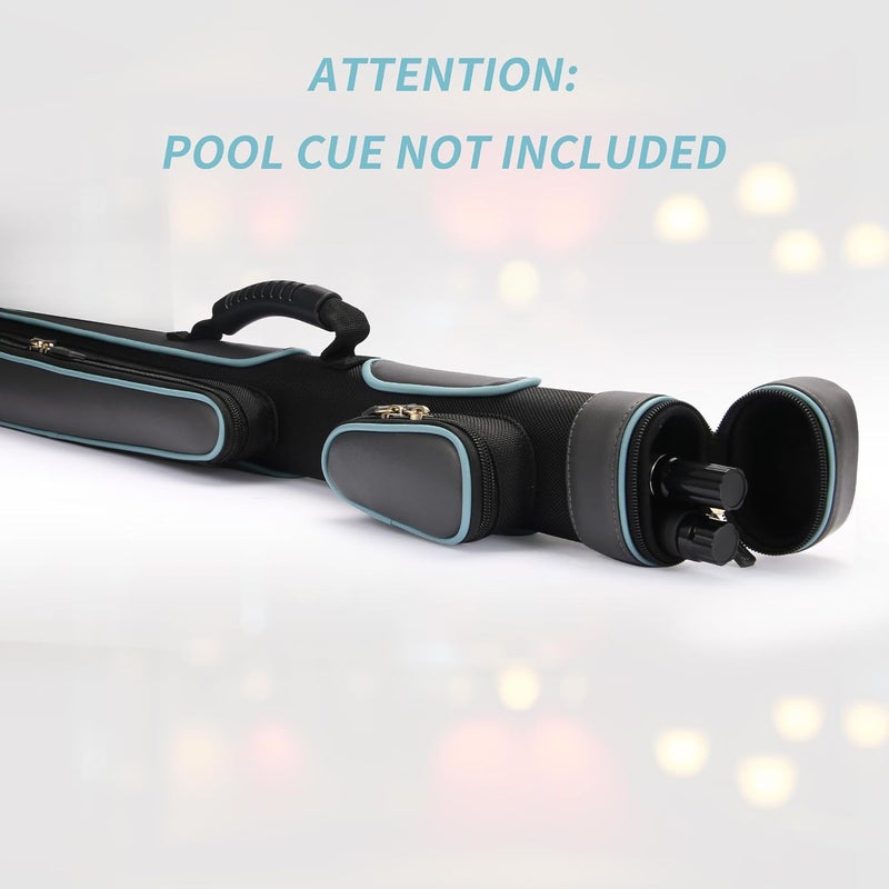 Yautja Pool Cue Case, Hard Pool Stick Case 1x1, Holds 1 Complete of 2-Piece Cue, with 2 Zipper Pockets, Soft Shoulder Strap Handle, Waterproof PU Billiard Stick Bag, Billiards Pool Accessories for Man Women - Image 4
